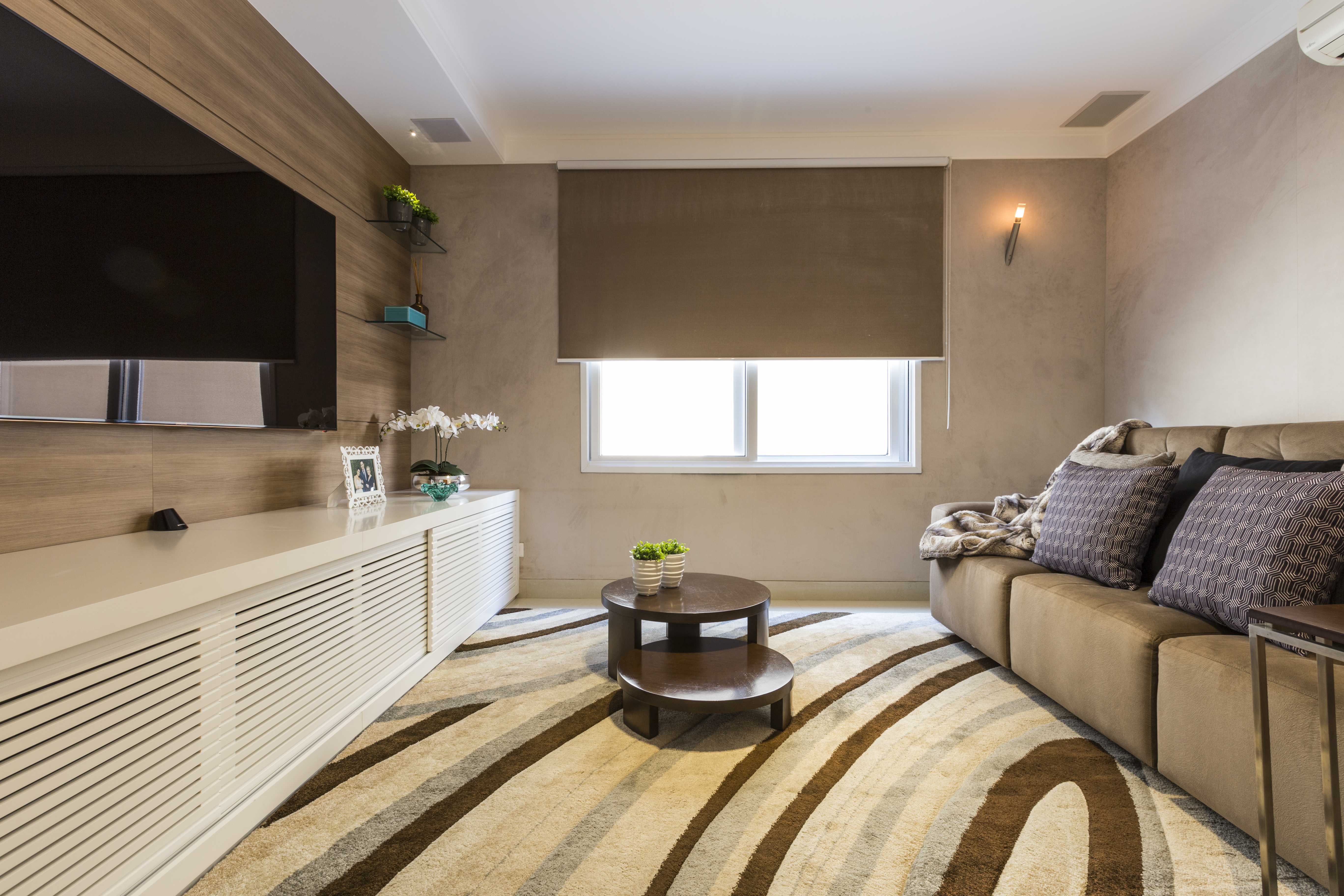 Ambiente integrado com decoração contemporânea