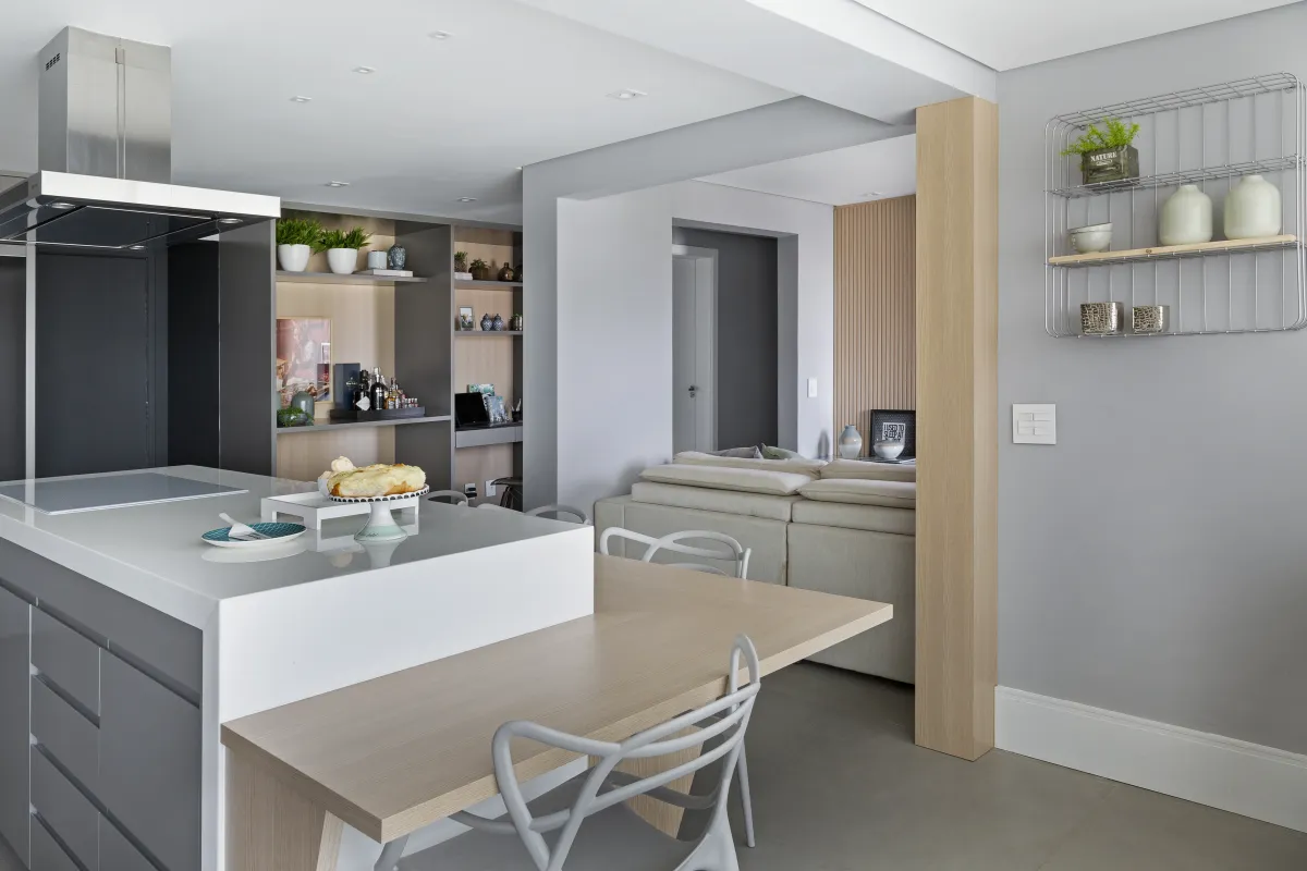 Cozinha do Apartamento Mont Blanc, projeto de interiores em Osasco - SP assinado pela Meira Martins (imagem 2 de 36)