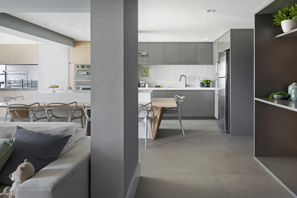 Cozinha do Apartamento Mont Blanc, projeto de interiores em Osasco - SP assinado pela Meira Martins (imagem 10 de 36)