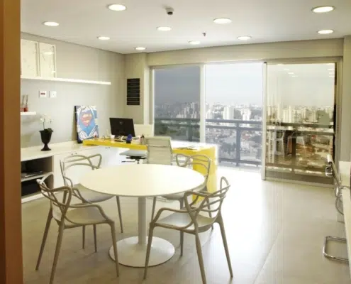 Interior do escritório de arquitetura e design